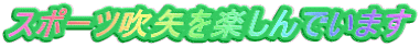スポーツ吹矢を楽しんでいます